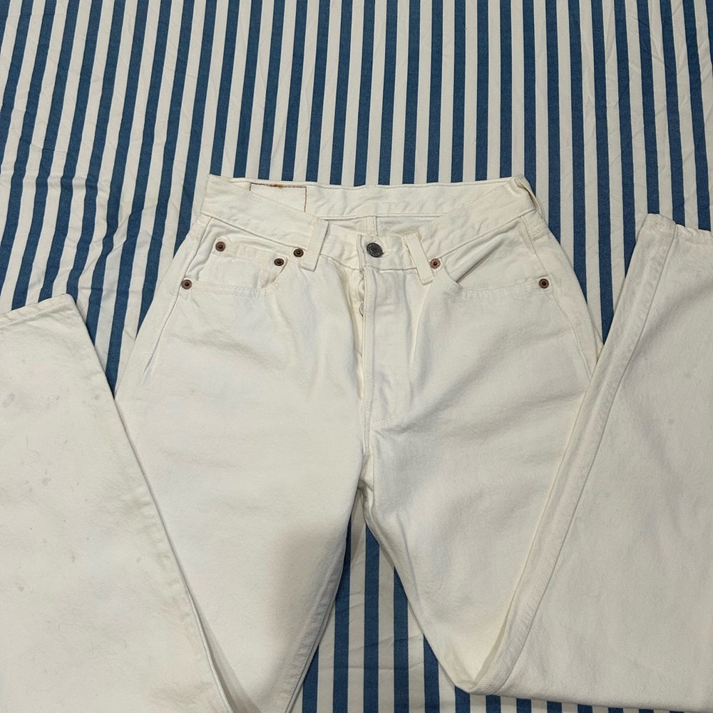 Levi's White Denim Jeans USA made Levi’s 501